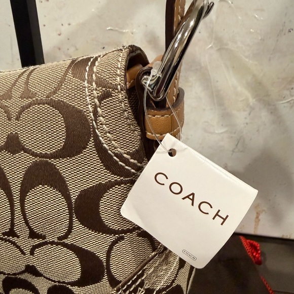 NWT Vintage Coach Soho Signature Flap Shoulder Bag 10602 Rare 2006 Khaki Camel - Picture 14 of 16